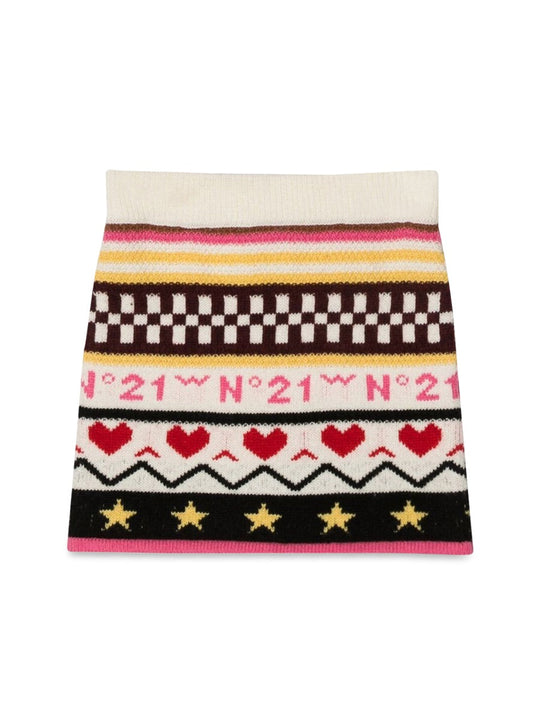 N°21 Allover Jacquard Knit Skirt