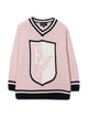 Emporio Armani Pullover V-Neck Coat Of Arms Ea