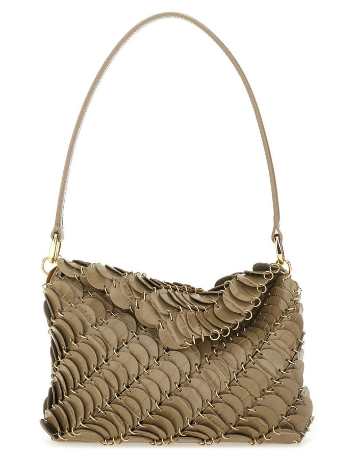 Paco Rabanne Beige Leather Shoulder Bags