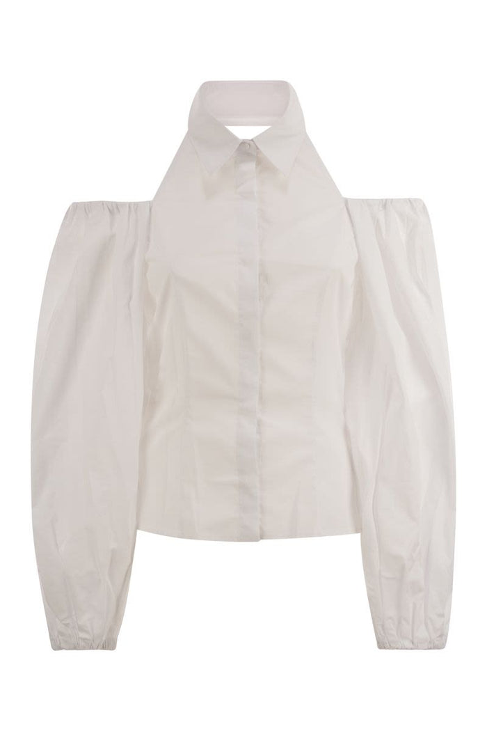 Mvp Wardrobe Cotton Shirt With Balloon Sleeves