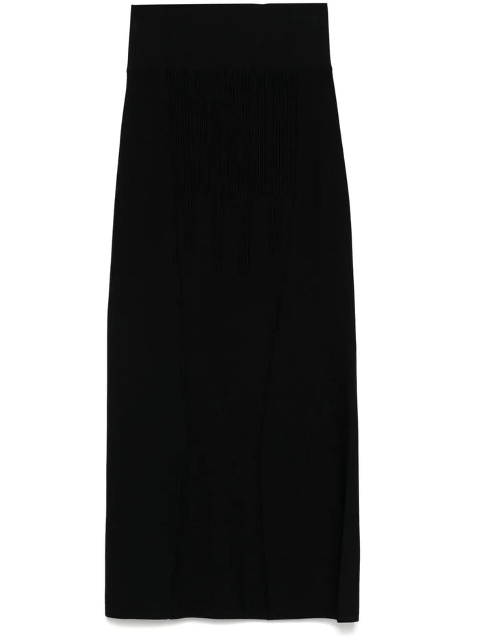Mugler Classic Black Midi Dress