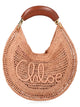 Chloé Pink Raffia Palm Handbag
