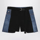 Sacai Black Wool And Denim Shorts