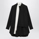 Sacai Black Wool-Blend Mini Shirt Dress