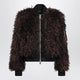 Sacai Bomber Jacket With Curly-Effect Faux Fur Inserts