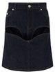 Jean Paul Gaultier 'Denim Mini Skirt With Cuts And Turn Up' Skirt