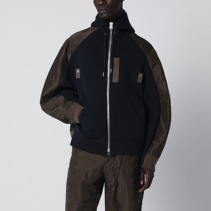 Sacai Navy/Kakhi Cottonblend Hoodie