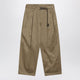 Sacai Beige Cotton Twill Trousers With Belt
