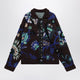 Sacai Brown Wool Jacket With Floral Pattern