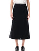 Sacai Sacai Wool Pleated Midi Skirt