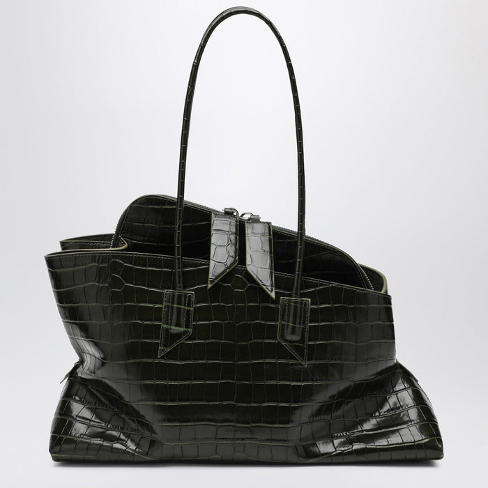 The Attico Dark Green La Passeggiata Medium Bag