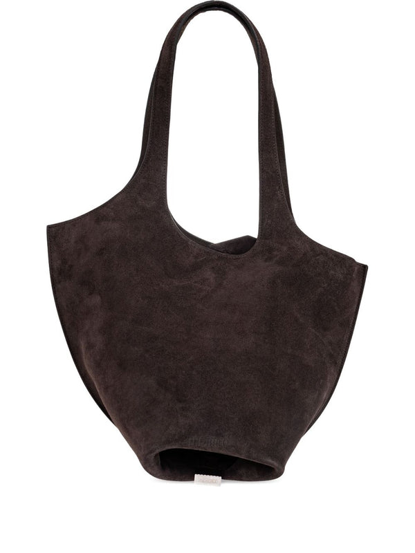 The Attico Brown Leather Scoop Medium