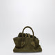 The Attico La Passeggiata Mini Khaki Green Suede Bag