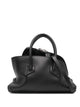 The Attico La Passeggiata Mini Black Crocodileprint Leather Bag