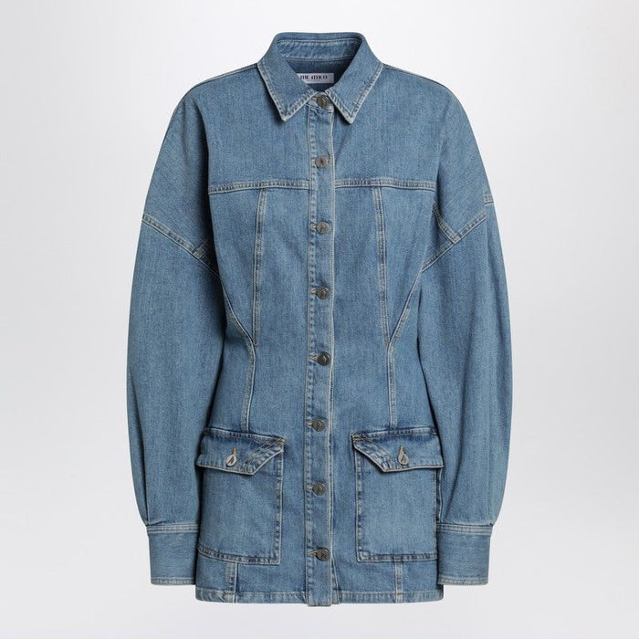 The Attico Light Blue Denim Mini Dress