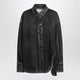 The Attico Black Washed Denim Shirt