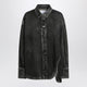 The Attico Black Washed Denim Shirt