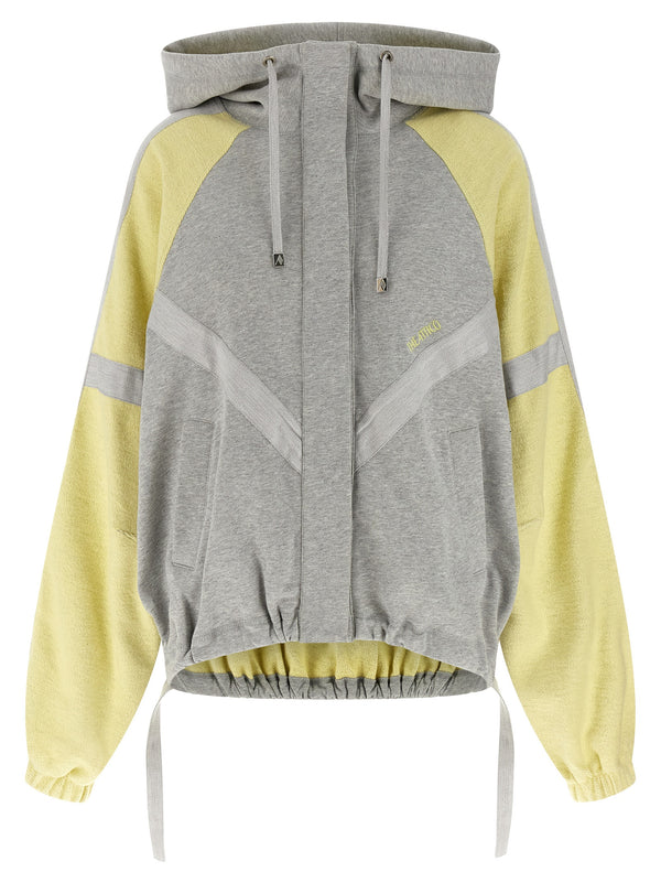 The Attico Double American Fleece Bomber Jacket