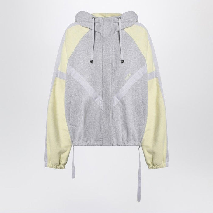 The Attico Grey/Light Yellow Bomber Sweatshirt