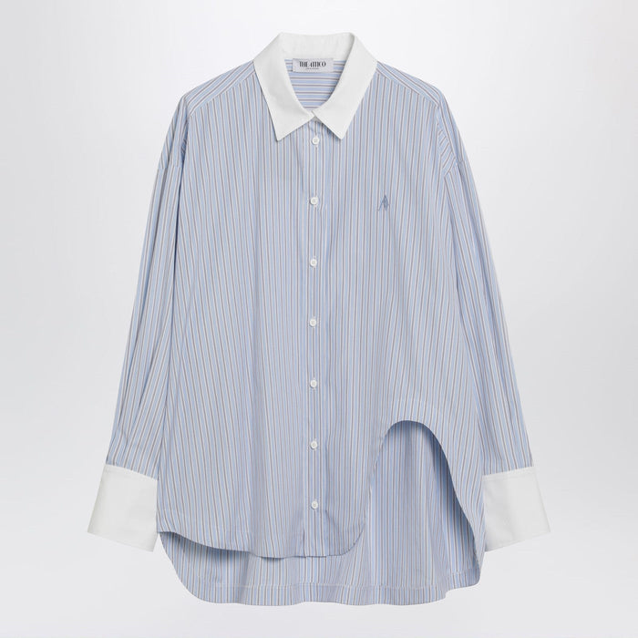 The Attico Light Blue/White Striped Shirt