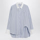The Attico Light Blue/White Striped Shirt