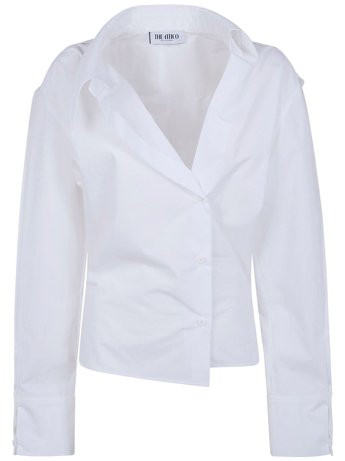 The Attico White Cotton Plain Shirt