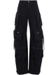The Attico Black Cotton Boyfriend Jeans