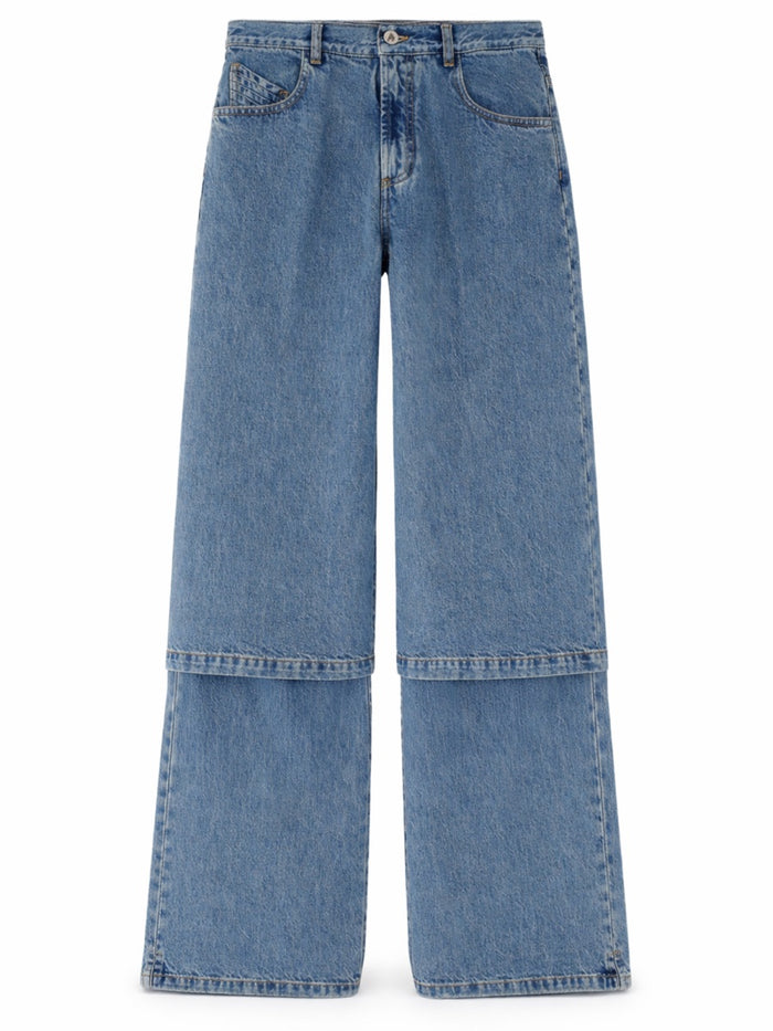 The Attico Blue Cotton Trousers