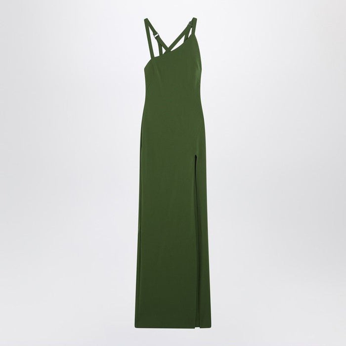 The Attico Long Green Dress With Slit