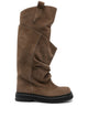 The Attico Brown Suede Knee High Shoes