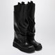 The Attico Black Leather La Passeggiata Boots