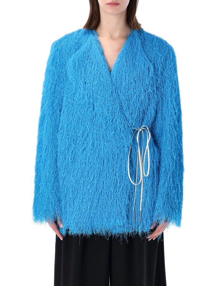 Dries Van Noten Dries Van Noten Collarless Fringed Jacket
