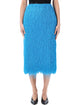 Dries Van Noten Dries Van Noten Fringed Blue Midi Skirt
