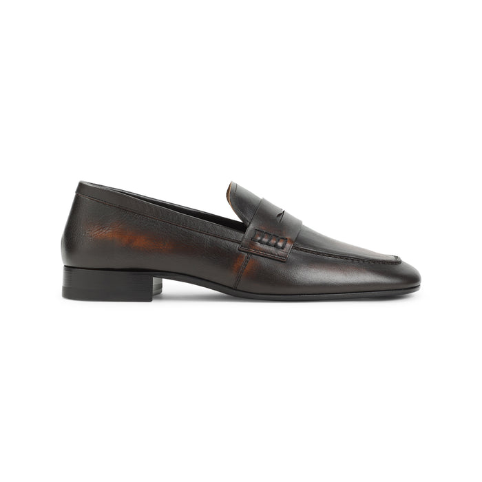 Dries Van Noten Brown Calf Leather Loafers