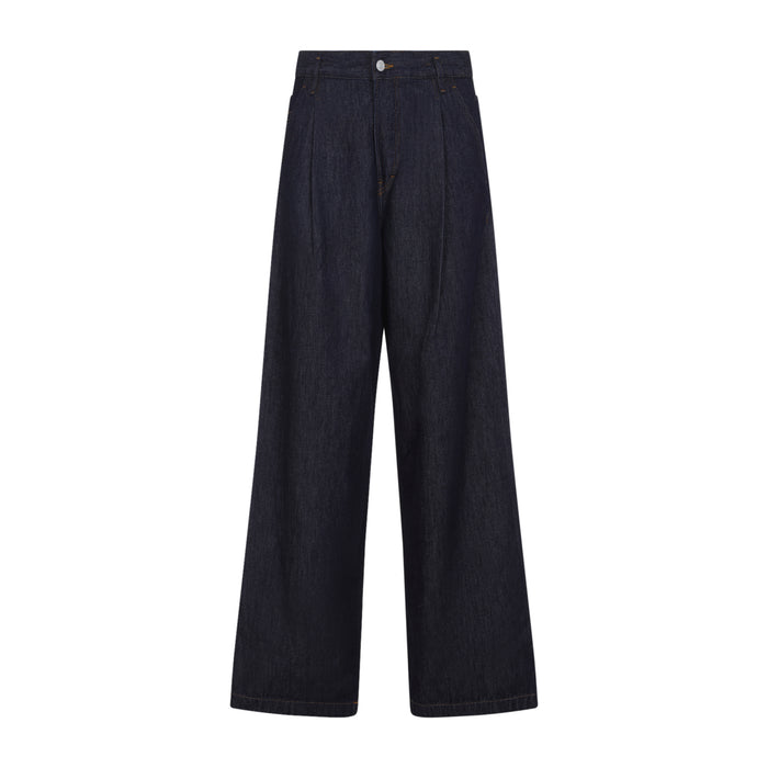 Dries Van Noten Blue Penning Cotton Jeans