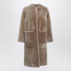 Blancha Hazelnut Reversible Shearling Coat