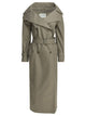 Max Mara Grey Cotton Acetate Polyester Drip-Proof Trench Coat