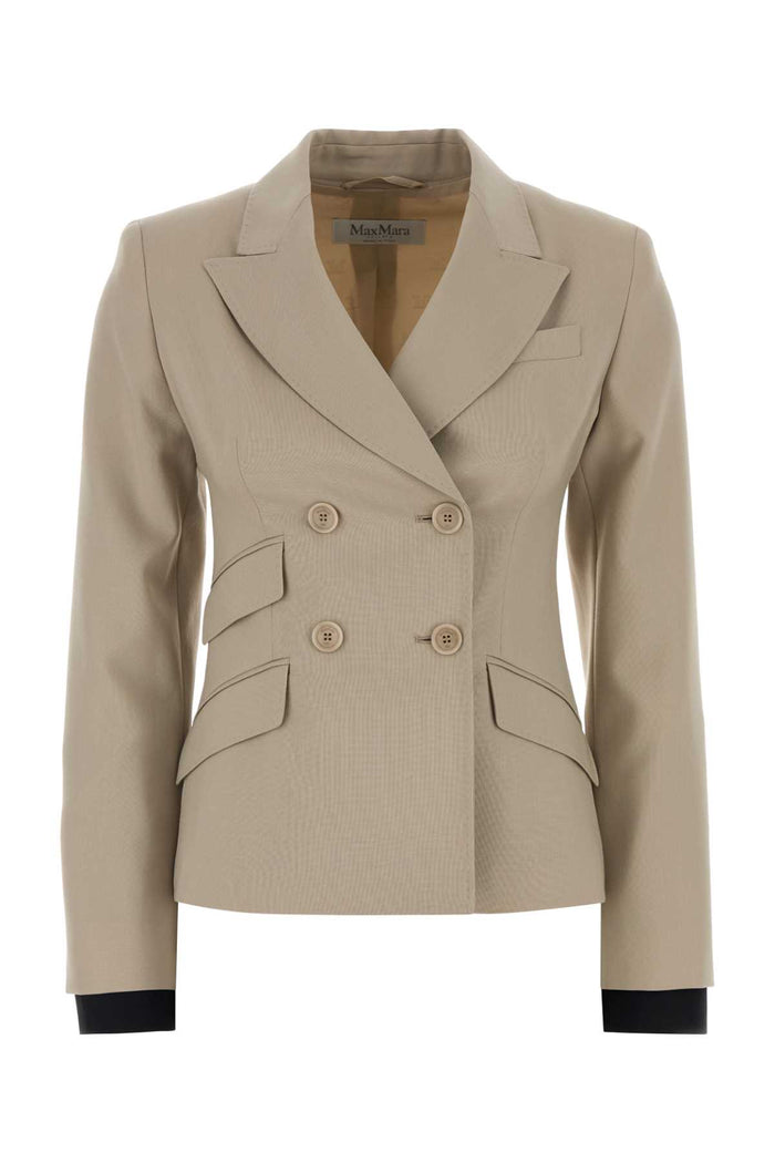 Max Mara Sand Wool Blend Placido Blazer