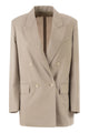 Max Mara Mxmmitico - Double-Breasted Blazer In Wool, Mohair And Silk Blend