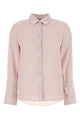 Max Mara Pastel Pink Stretch Silk Oliera Shirt