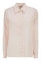 Max Mara Pink Accenni Striped Cotton Shirt