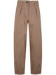 Max Mara "Bautta" Cotton Bull Barrel Leg Trousers