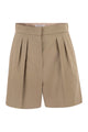 Max Mara Mxmtabacco Stretch Cotton Satin Shorts