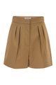 Max Mara Mxmtabacco - Stretch Cotton Satin Shorts