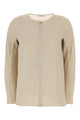 Max Mara Sand Stretch Silk Mitico Blouse
