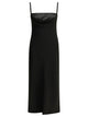 Max Mara Pianoforte Black Triacetate Polyester Sheath Midi Dress