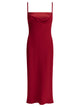 Max Mara Pianoforte Red Triacetate Polyester Sheath Midi Dress