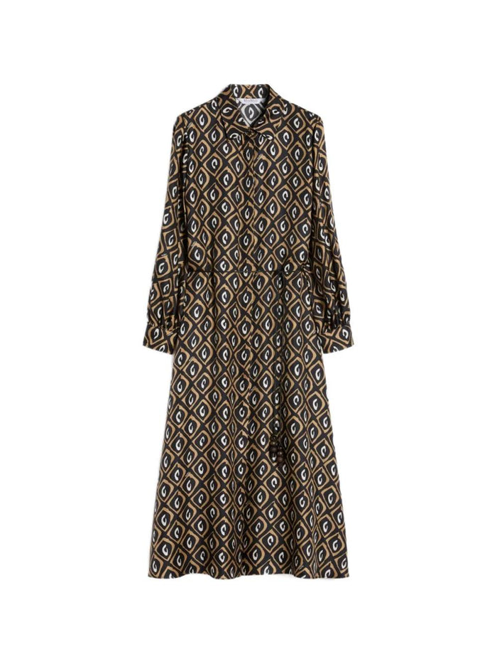 Max Mara Printed Silk Twill Shirt Dress