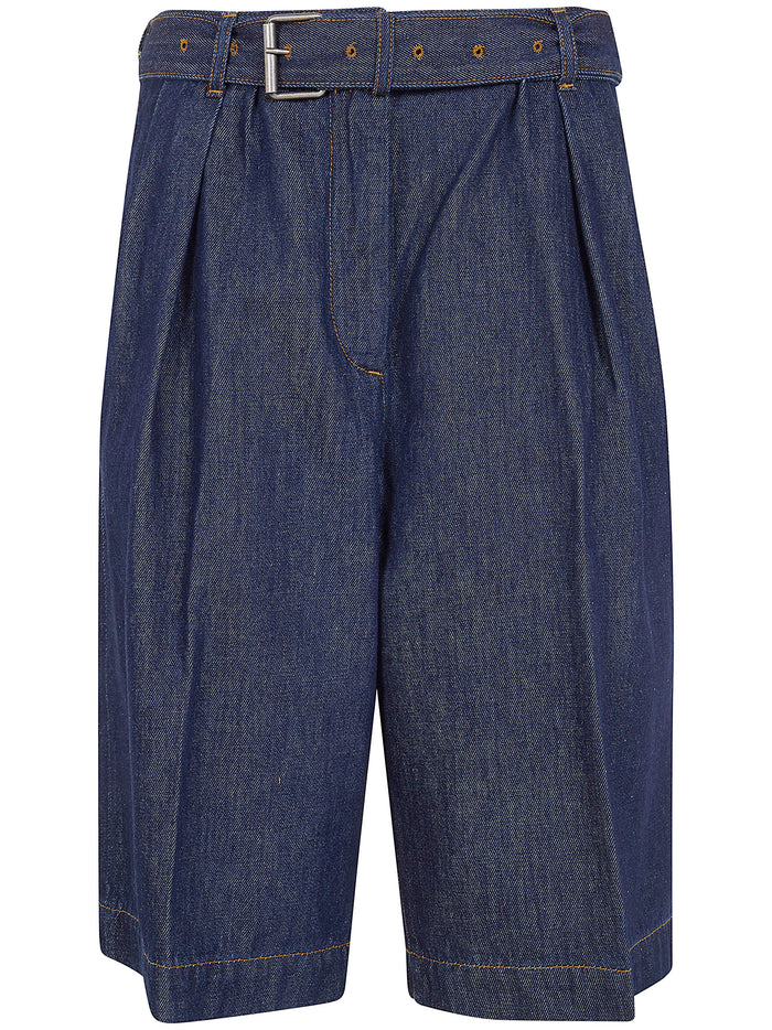 Dries Van Noten "Peaches Bis" Denim Bermuda Short