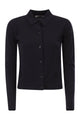 Max Mara Navy Blue Wool Medeola Knit Polo